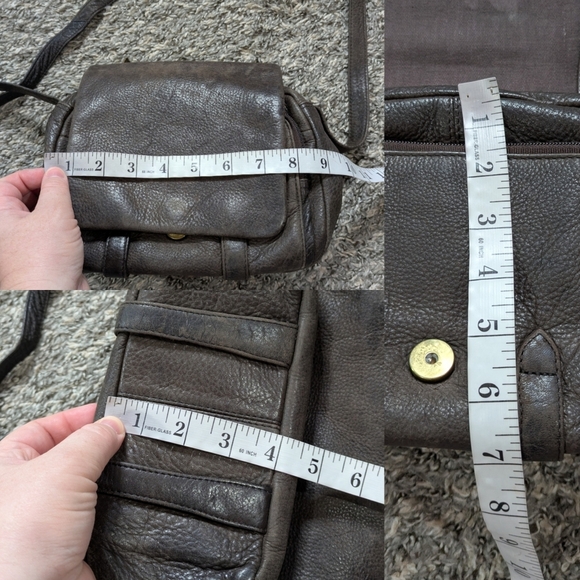 Vintage Wilsons Leather Dark Brown Long Strap Purse - Picture 10 of 10